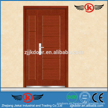 JK-AF9023 simple puerta de madera acorazada doble puerta abatible